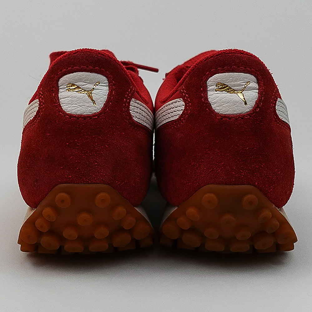 Puma Red White Foam Gum Sole Suede Nylon Easy Rider Vintage Sneakers - 8 - Picture 5 of 11
